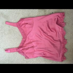 Pink lace top